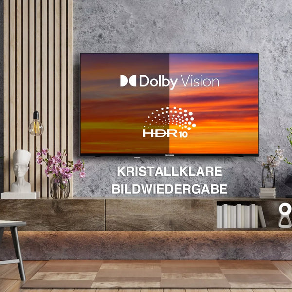 Telefunken Fernseher 65 Zoll (1,65 Meter) Smart TV 4K UHD Dolby Vision HDR Triple-Tuner HD+