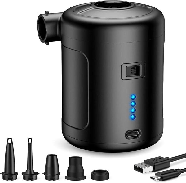 Elektrische USB Akkupumpe 6000mAh Luftpumpe Pool Schlauchboote Luftmatratze Gebläse