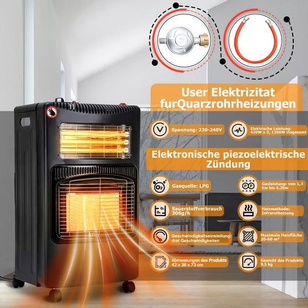 Gasheizofen – Effizient, mobil und leistungsstark. 4200 Watt!