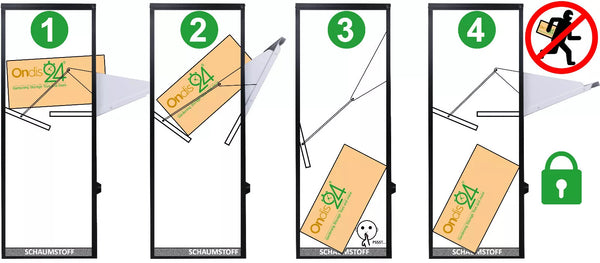 Paketbox für Briefe und Pakete. 1,03 Meter Höhe. Schwarz