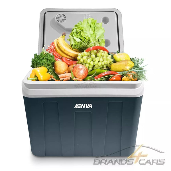 45 Liter Kühlbox, mobile Kühltruhe, Mini-Kühlschrank 12 Volt / 230 Volt - Softrollen-Fahrwerk