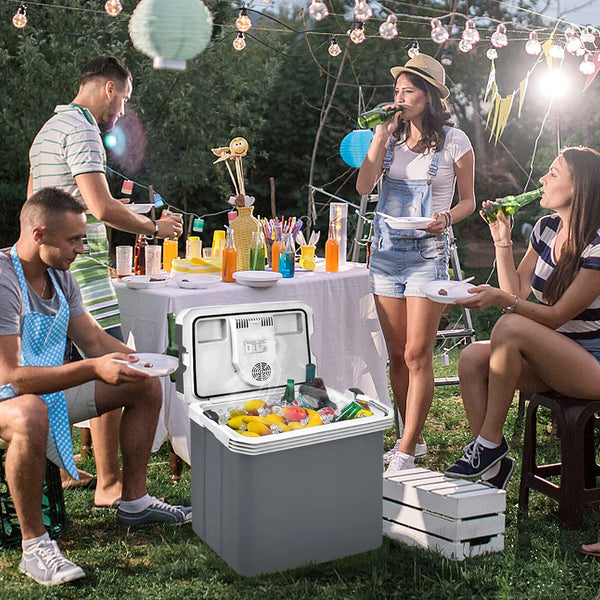 25 Liter Kühlbox, mobile Kühltruhe, Mini-Kühlschrank 12 Volt / 230 Volt