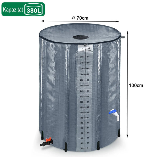 Regentonnen. 200-750 Liter. Warum zahlen, wenn Wasser gratis vom Himmel kommt?