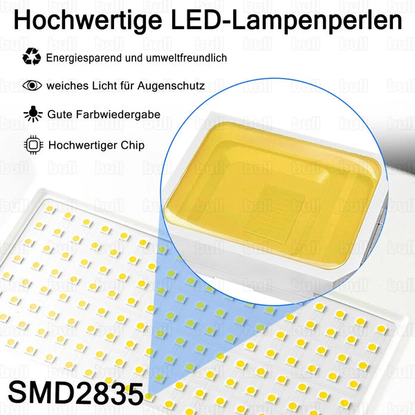 LED Stativ-Baustrahler Flutlicht 200 Watt (2x100 Watt). 230 Volt. IP66.