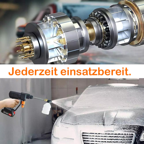 Sonderposten neues Modell: 29,90 € Mobiler Akku-Hochdruckreiniger mit 2 Akkus inkl. Ladegerät und viel Zubehör! (Kopie)