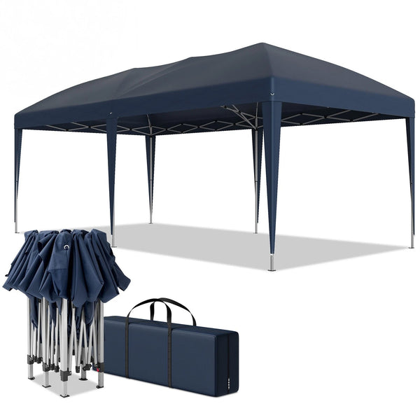 Faltpavillon 3 x 6 m – Pop-Up Pavillon inklusive Tragetasche. Sonnenschutz und leichter Regen. Ohne Seitenteile.