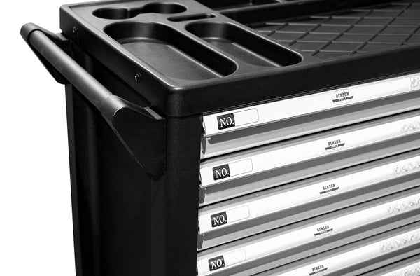 XXL Profi-Werkzeugwagen 8 Schubladen Werkstattwagen mit Werkzeug gefüllt. 89 kg Gesamtgewicht.