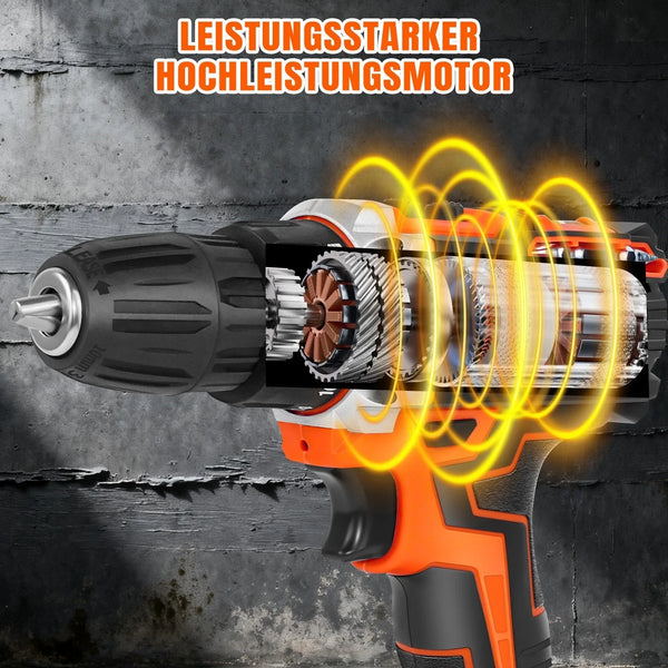 Sonderposten: Akku-Bohrschrauber – Bohren und Schrauben. Immer eine Bohrmaschine bereit. Braucht man immer mal.