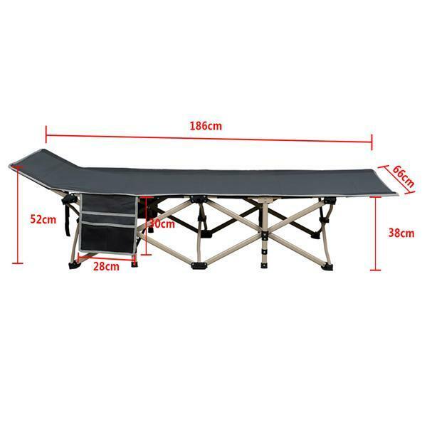 Faltliege, Camping-Faltbett. Praktisch. Verschiedene Farben. 186 cm Länge. Preiswert.