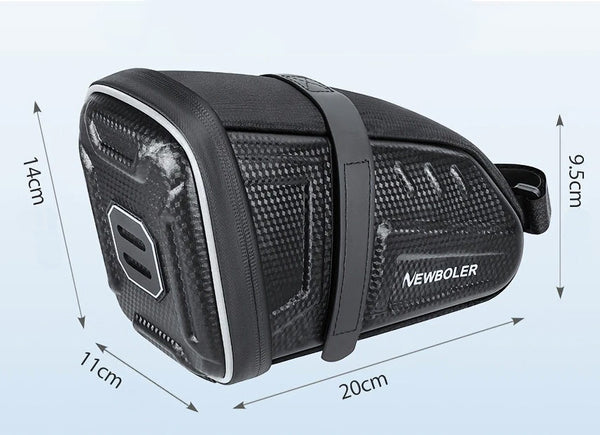Fahrradsatteltaschen, leicht und robust. – 1 L. und 2,5 L. aus Hartschalenmaterial für maximalen Schutz.