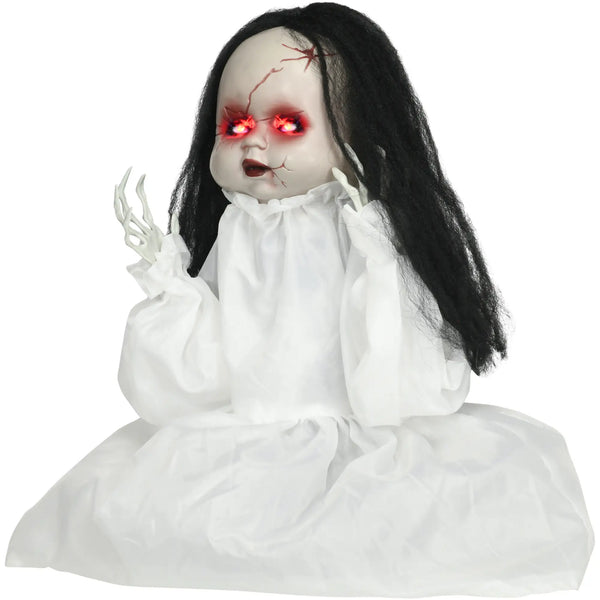 Halloween Dekoration Geisterpuppe 60 cm mit LED-Lichter Soundfunktion