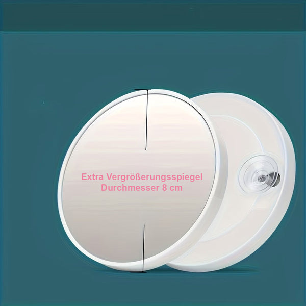 Kosmetiktasche mit Doppelspiegel, LED-beleuchtet. Make-up Tasche. Schminkkoffer für Damen