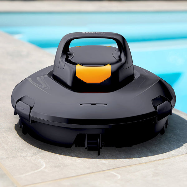 Neuer starker kabelloser Akku-Poolreiniger-Roboter. 110 Minuten Laufzeit.
