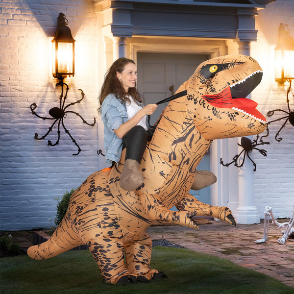 Aufblasbares Dinosaurier-Kostüm für Erwachsene, 210 lang, 170 cm hoch