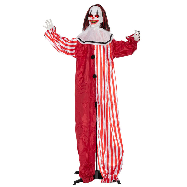 Halloween Dekoration Stehender Clown 165cm mit Licht- und Soundeffekt