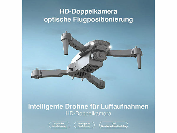 Faltbare Drohne (Nur 41,- Euro netto) mit HD-Kamera. Flugspaß für Einsteiger und Fortgeschrittene.