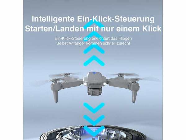 Faltbare Drohne (Nur 41,- Euro netto) mit HD-Kamera. Flugspaß für Einsteiger und Fortgeschrittene.