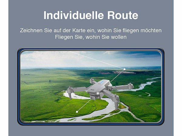 Faltbare Drohne (Nur 41,- Euro netto) mit HD-Kamera. Flugspaß für Einsteiger und Fortgeschrittene.