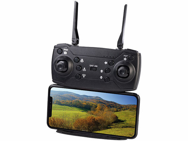 Faltbare Drohne (Nur 41,- Euro netto) mit HD-Kamera. Flugspaß für Einsteiger und Fortgeschrittene.