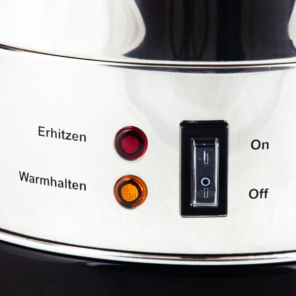 Profi Edelstahl Heißwasserbehälter, Heißgetränkeautomat, Glühweinkocher 8,8 bis 25 Liter