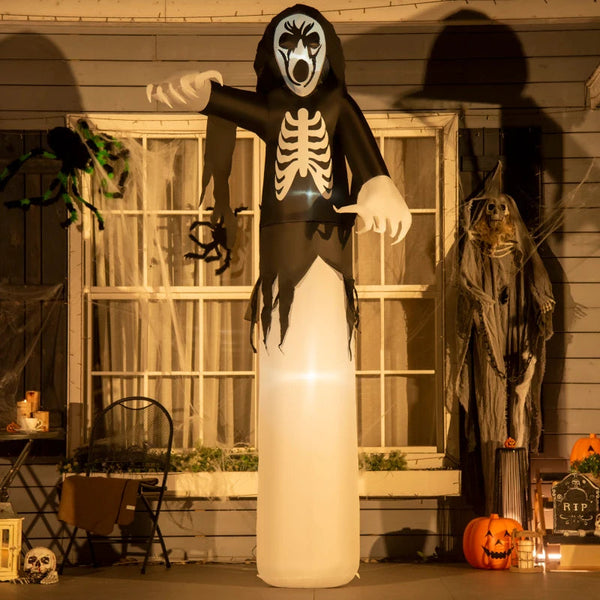 Geisterskelett Halloweendeko mit Gebläse 1,40 x 1,05 x 2,70 m
