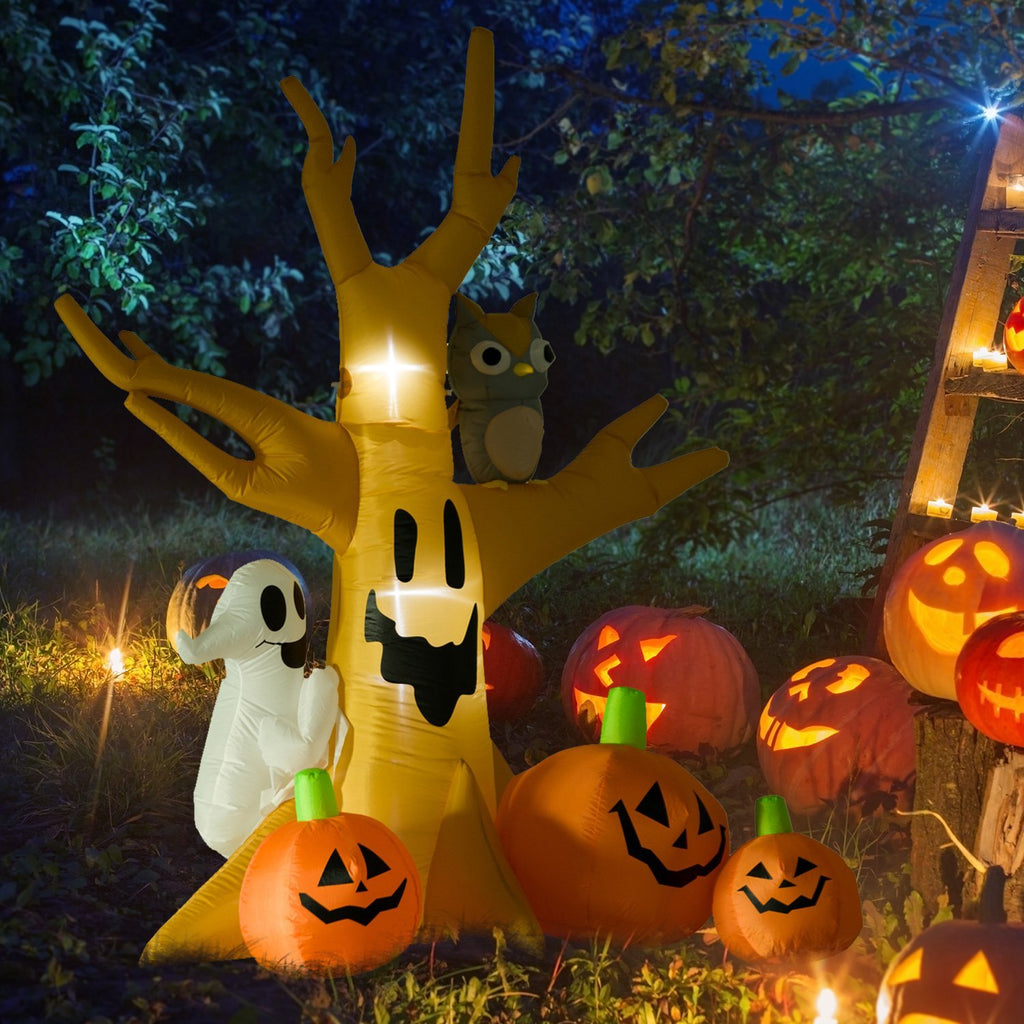 Geisterfamilie Halloweendeko mit Gebläse 2,55 x 0,40 x 1,30 m