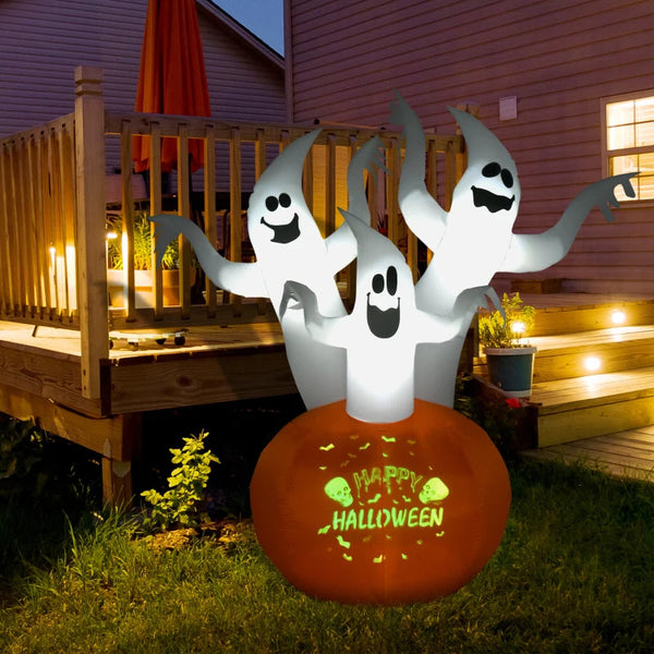 Aufblasbar Halloween Geist mit Kürbis LED 170 cm x 90 cm x 180 cm