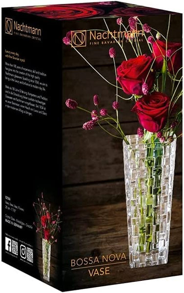Schwere Vase Nova aus Glas, ca. 20 cm Höhe. Kristallglas.
