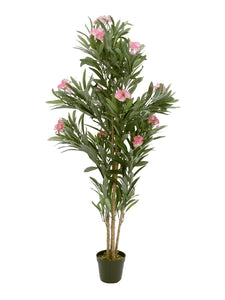 Künstlicher Oleanderbaum, rosa,  mit Seidenblättern. 150 cm. Pflegefrei.