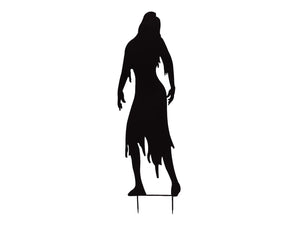 Halloween Silhouette Metall Zombie Frau, 135cm – Fairer Import Vertrieb