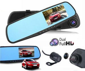 Full-HD Auto-Sicherheitskamera + Rückspiegel-Dashcam