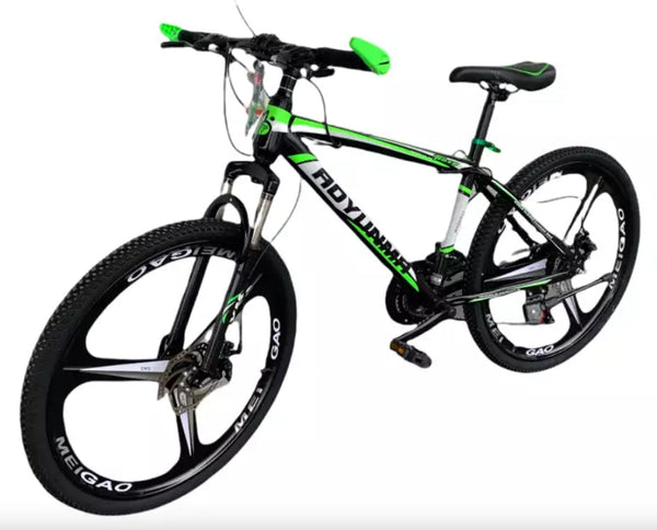 Fahrrad 26 Zoll, 21 Gänge, Doppelscheibenbremsen. Farben: Schwarz, blau, rot oder grün.