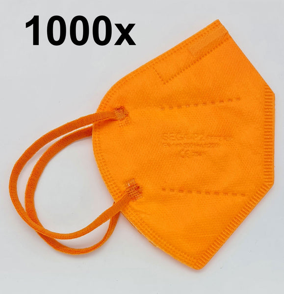 FFP2 Orange Atemschutzmasken Sondermodell 5-lagig. (CE2841 EN 149:2001 + A1:2009)