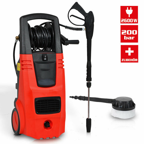 Hochdruckreiniger mit Schlauchtrommel 2600 Watt,  200 BAR, 5 Meter Schlauch