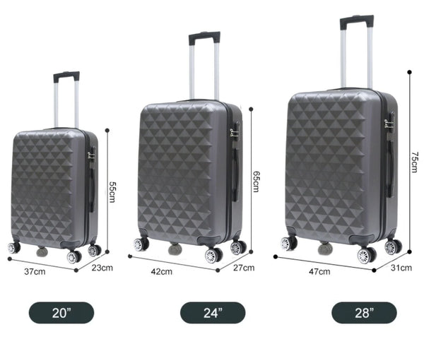 Kofferset KARO 3-teilig komplett. Hartschalenkoffer.