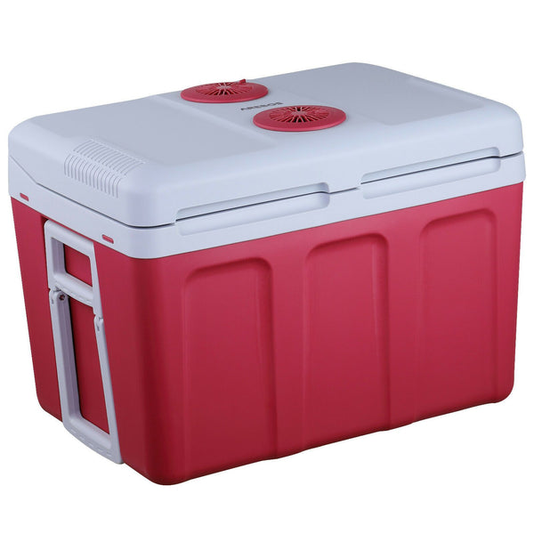 45 Liter Kühlbox, mobile Kühltruhe, Mini-Kühlschrank 12 Volt / 230 Volt - Softrollen-Fahrwerk