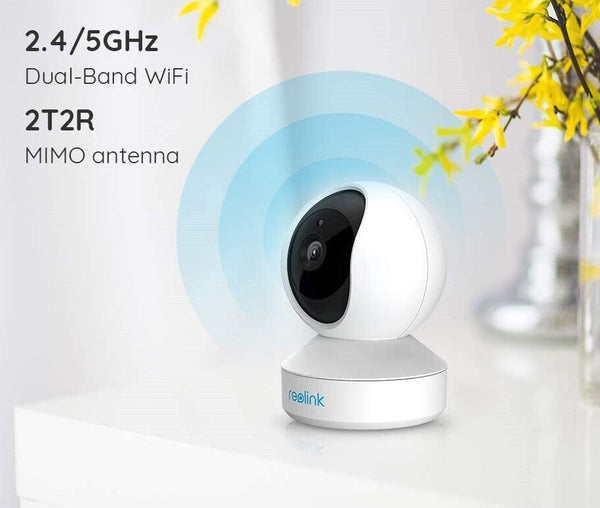 5 MP Überwachungskamera 3-fach Zoom. WLAN Kamera Innen, 355°/50° Schwenkbare WiFi IP Kamera Indoor mit 3X Optischem Zoom, 2,4 / 5,0 GHz WiFi.